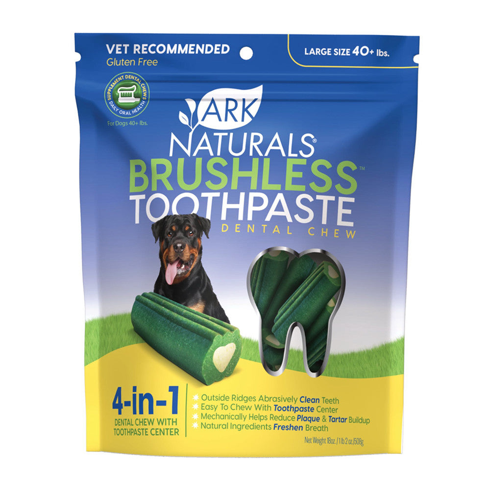 Ark Naturals Breathless Chewable Brushless Toothpaste For Large Dogs, 18 Oz